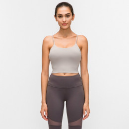 Colorvalue nowy szybkie suche wyściełane biustonosze Fitness Crop Tops kobiety solidna kamizelka-typ Nylon treningu jogi biuston