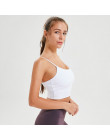Colorvalue nowy szybkie suche wyściełane biustonosze Fitness Crop Tops kobiety solidna kamizelka-typ Nylon treningu jogi biuston