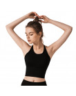 Colorvalue stałe Spaghetti pasy joga siłownia Crop Tops kobiety szybkie suche do biegania sportowe biustonosze bezprzewodowy Fit