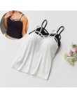 Sexy Crop Top kobiety Pad biustonosz stanik Bralette Top solidna wyściełana Camisole kobiet panie Tank Tops