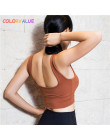 Colorvalue Push Up zwykły sportowy biustonosz Top kobiety szybkie suche kamizelka typu Fitness Crop Top joga biustonosze usztywn