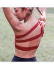 Sexy nowy kobiety krzyż projekt sportowy biustonosz Push Up, odporna na wstrząsy kamizelka topy z wyściółką do biegania Gym Fitn