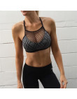 Biustonosz sportowy Fitness joga biustonosz Plus rozmiar Crop Top Sport kobiety Mesh sportowe biustonosz siłownia góry oddychają