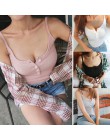HIRIGIN kobiety lato na co dzień zbiorniki stanik biustonosz kamizelka Crop Bralette podkoszulek Camis Pop T shirt