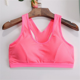 Hot sprzedaż kobiety biustonosz sportowy do jogi Push Up Stretch rowerowe Workout rękawów krótki Running Sport Bra Top koszulka 