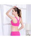 Hot sprzedaż kobiety biustonosz sportowy do jogi Push Up Stretch rowerowe Workout rękawów krótki Running Sport Bra Top koszulka 