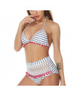 2019 Sexy Halter Retro Mesh Hollow Out ciąg Biquini strój kąpielowy kobiet strój kąpielowy wysokiej talii Plus rozmiar stroje ką
