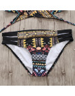2018 Sexy bandaż Aztec Biquini String stroje kąpielowe w paski strój kąpielowy strój kąpielowy stroje kąpielowe kostiumy kąpielo