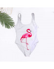 Stroje kąpielowe kobiety 2019 sexy 3D flamingo jednoczęściowy strój kąpielowy cartoon druku stroje kąpielowe femme kostium kąpie