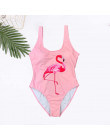 Stroje kąpielowe kobiety 2019 sexy 3D flamingo jednoczęściowy strój kąpielowy cartoon druku stroje kąpielowe femme kostium kąpie