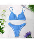 Sexy Bandeau Bikini 2019 nowy V Neck Bikini stroje kąpielowe Push Up stroje kąpielowe kobiet brazylijski Bikini Set kostiumy kąp