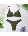 Sexy Bandeau Bikini 2019 nowy V Neck Bikini stroje kąpielowe Push Up stroje kąpielowe kobiet brazylijski Bikini Set kostiumy kąp