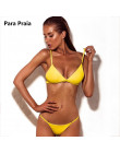 9 kolory stałe Bikini ustawić 2019 Sexy Push Up stroje kąpielowe kobiety brazylijski strój kąpielowy Bikini z niskim stanem Halt