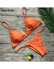 9 kolory stałe Bikini ustawić 2019 Sexy Push Up stroje kąpielowe kobiety brazylijski strój kąpielowy Bikini z niskim stanem Halt