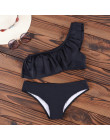 INGAGA bikini 2019 strój kąpielowy na jedno ramię wzburzyć stroje kąpielowe kobiety jednolity strój kąpielowy dla kobiet Sexy bi