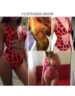 Red leopard Brazilian swimsuit one piece Plus size sexy bikini 2019 Push up swimwear women string monokini High cut bathing suit