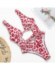 Red leopard Brazilian swimsuit one piece Plus size sexy bikini 2019 Push up swimwear women string monokini High cut bathing suit