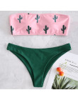 Bikinx Bandeau swimwear women push up swimsuit female Cactus Print micro bikini 2019 sexy bathing suit beach bathers Biquini new