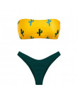 Bikinx Bandeau swimwear women push up swimsuit female Cactus Print micro bikini 2019 sexy bathing suit beach bathers Biquini new