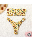 Bikinx Bandeau swimwear women push up swimsuit female Cactus Print micro bikini 2019 sexy bathing suit beach bathers Biquini new