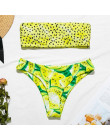 Bikinx Bandeau swimwear women push up swimsuit female Cactus Print micro bikini 2019 sexy bathing suit beach bathers Biquini new