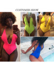 Halter neon bikini głębokie dekolt w serek strój kąpielowy kobiety monokini ciąg sexy strój kąpielowy kombinezony jednoczęściowe