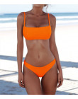 Modny strój kąpielowy damski dwuczęściowy zmysłowe bikini wycięte majtki stringi klasyczny bandażowy top na ramiączkach