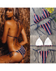Hirigin w paski kobiety stroje kąpielowe kobiety bandaż Push Up wyściełana Imbottito Reggiseno Bikini Set Hot strój kąpielowy pl