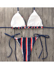 Hirigin w paski kobiety stroje kąpielowe kobiety bandaż Push Up wyściełana Imbottito Reggiseno Bikini Set Hot strój kąpielowy pl