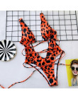 2019 nowy Sexy Leopard stroje kąpielowe brzuszek wyciąć strój kąpielowy jednoczęściowy strój kąpielowy kobiet kitki kąpiel drążą
