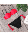 Sexy Push Up strój kąpielowy plażowy modny na lato czarny czerwony różowy