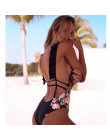 Jednoczęściowy strój kąpielowy Bikini Modny wyszczuplający fajny Seksowny w Kwiaty