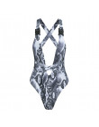 Monokini bandaż jednoczęściowy garnitury Leopard stringi bikini 2019 Sexy stroje kąpielowe kobiety body Push up strój kąpielowy 
