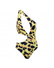 Monokini bandaż jednoczęściowy garnitury Leopard stringi bikini 2019 Sexy stroje kąpielowe kobiety body Push up strój kąpielowy 