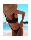 2019 nowy wzburzyć Bikini kobiet strój kąpielowy krzyż bandażowy strój kąpielowy Push Up Bikini zestaw strój kąpielowy na plaży 