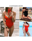 Strój kąpielowy bikini push up jednoczęściowy modny elegancki monokini seksowny prążkowany