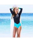 Jednoczęściowy strój kąpielowy z długim rękawem sportowy damski kostium kąpielowy Retro