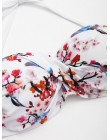 Fiszbiny Push Up Bikini dziewczyna Sexy Floral stroje kąpielowe lato Bandeau Biquini Blossom kwiat stali nierdzewnej Rimed Biqui