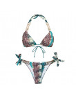 Bikinx wąż drukuj bikini 2019 mujer strój kąpielowy trójkąt seksowny kobiecy strój kąpielowy Push up stroje kąpielowe kobiety ką