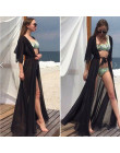 Okrycie plażowe up solidna długi osłona do bikini up tunika na plaży strój kąpielowy cover up Sarong Saidas na plaży nosić