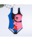 3D drukuj Cartoon 2019 Sexy stroje kąpielowe jednym kawałku strój kąpielowy kobiet pasek kombinezon bez pleców strój kąpielowy b