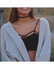 Sexy Crop Top kobiety Pad biustonosz stanik Bralette Top solidna wyściełana Camisole kobiet panie Tank Tops