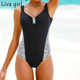 Liva dziewczyna plus rozmiar jednoczęściowy garnitury 2019 push-up usztywniany brazylijski strój kąpielowy gorący zestaw plaża M
