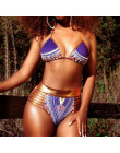 CROSSS1946 nowy afrykański drukuj dwuczęściowy kostiumy kąpielowe Bikini Set Sexy geometryczne stroje kąpielowe strój kąpielowy 