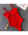 2019 Sexy Bandeau pełna guzik płaski Up kobiety stroje kąpielowe strój kąpielowy jednoczęściowy strój kąpielowy kobiet kąpiel pr