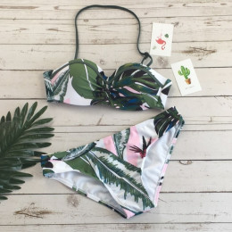 Dwuczęściowy strój kąpielowy dla kobiet bikini na wakacje we wzory klasyczny wygodny modny seksowny