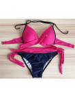 Bikini 2019 push-up kostium kąpielowy z usztywnianym biustonoszem strój kąpielowy push up strój kąpielowy dla kobiet dwuczęściow