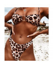 Bikinx brazylijskie leopard bikini 2019 mujer kąpiących się wysoka cut seksowny strój kąpielowy kobiet stroje kąpielowe Push up 