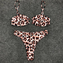 Bikinx brazylijskie leopard bikini 2019 mujer kąpiących się wysoka cut seksowny strój kąpielowy kobiet stroje kąpielowe Push up 