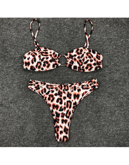 Bikinx brazylijskie leopard bikini 2019 mujer kąpiących się wysoka cut seksowny strój kąpielowy kobiet stroje kąpielowe Push up 